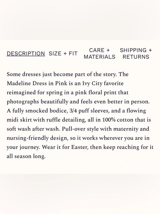 BNWOT Ivy City Co Madeline Dress in Pink Floral - Picture 8 of 16